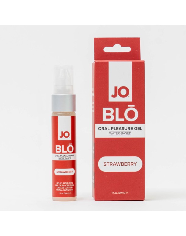 JO Blo Strawberry - Strawberry Flavoured Oral Pleasure Gel - 30 ml Bottle JO Blo Strawberry - Strawberry Flavoured Oral Pleasure Gel - 30 ml Bottle