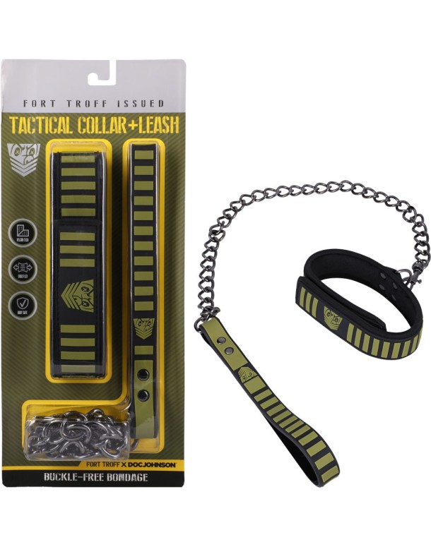 Fort Troff - Tactical Collar & Leash - Black/Green Restraint Fort Troff - Tactical Collar & Leash - Black/Green Restraint