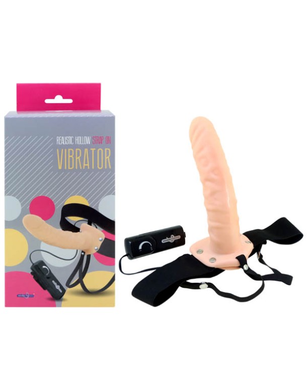 REALISTIC HOLLOW STRAP-ON VIBRATOR