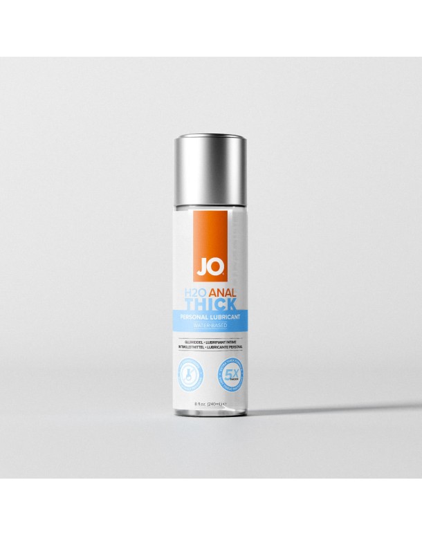JO H2O Anal Thick Lube - 240 mL - Thick Water Based Anal Lubricant - 240 ml Bottle