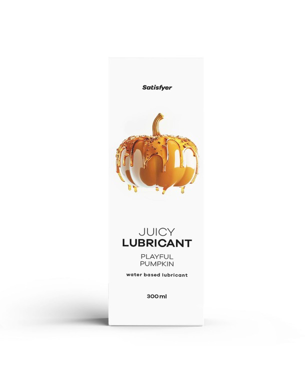 Satisfyer Juicy Lubricant 300 ml Playful Pumpkin - Pumpkin Spice Scented Water Based Lubricant - 300 ml Bottle