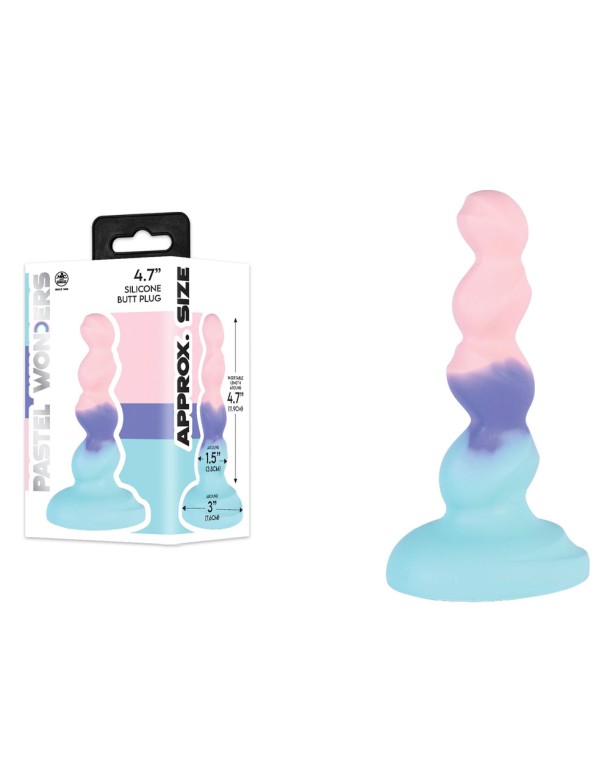 Pastel Wonders - 11.9 cm Silicone Butt Plug - Coloured 11.9 cm Butt Plug