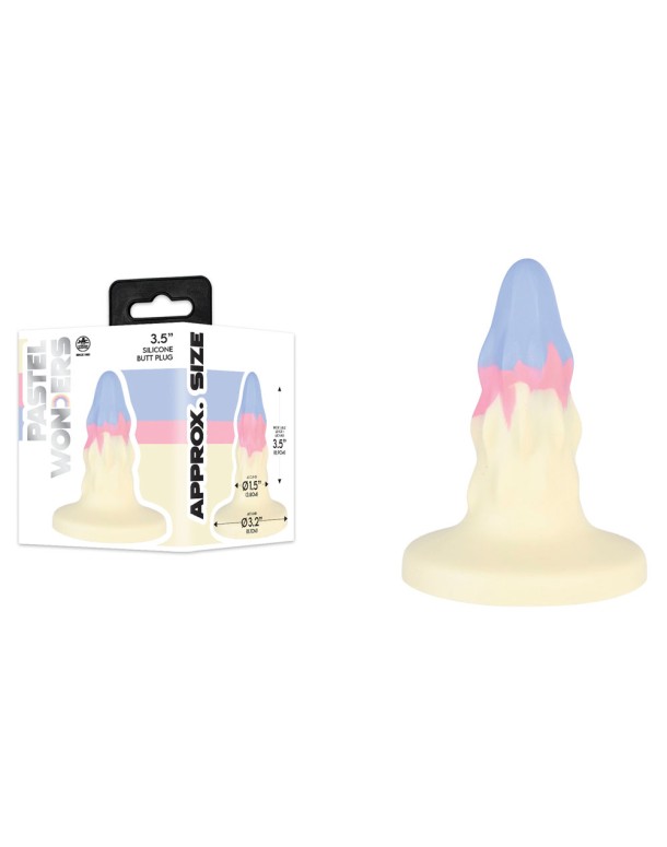 Pastel Wonders - 8.9 cm Silicone Butt Plug - Coloured 8.9 cm Butt Plug