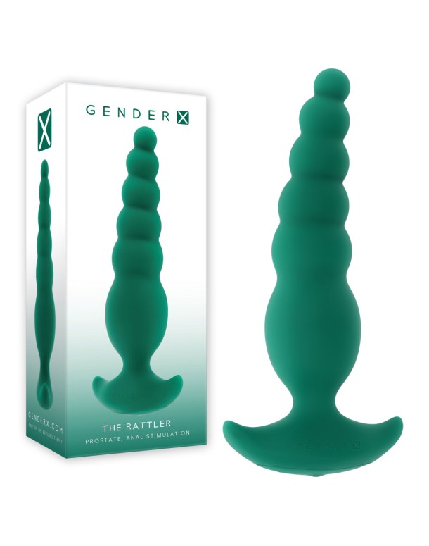 Gender X THE RATTLER - Green 17 cm USB Rechargeable Vibrating and Twirling Anal Plug Gender X THE RATTLER - Green 17 cm USB Rechargeable Vibrating and Twirling Anal Plug