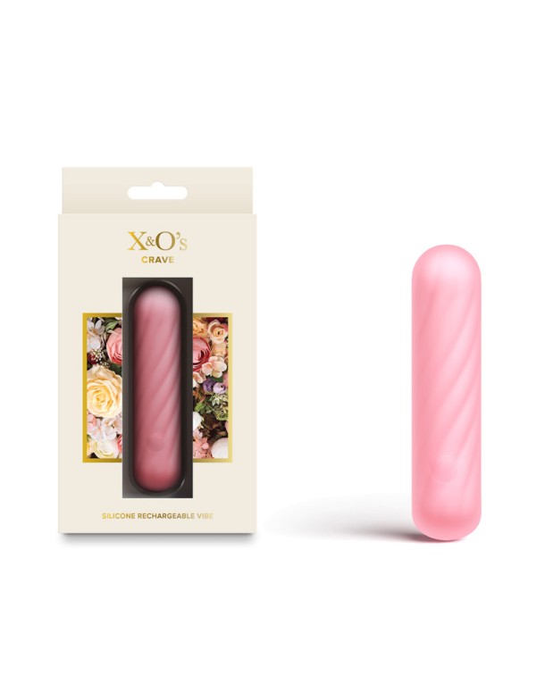 X & O's Crave - Light Pink - Light Pink 10.5 cm USB Rechargeable Bullet X & O's Crave - Light Pink - Light Pink 10.5 cm USB Rechargeable Bullet