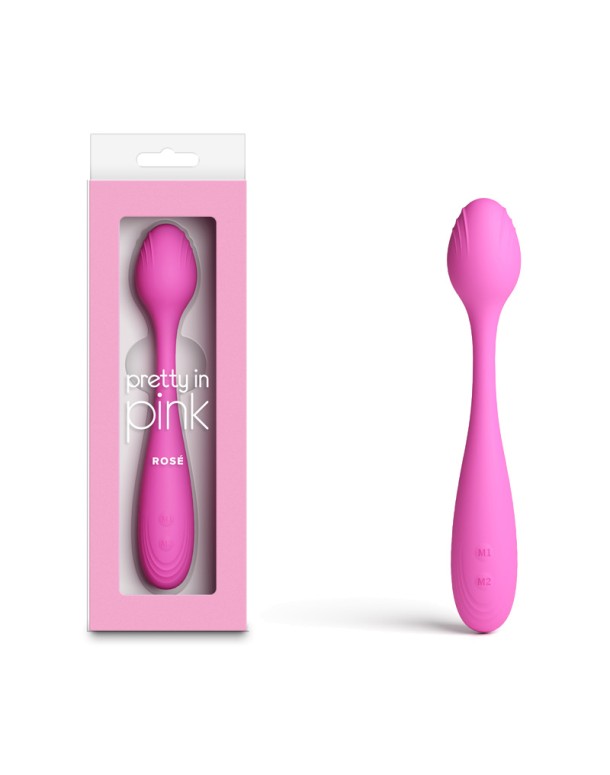 Pretty in Pink Rose - Pink - Pink 19.4 cm USB Rechargeable Vibrator