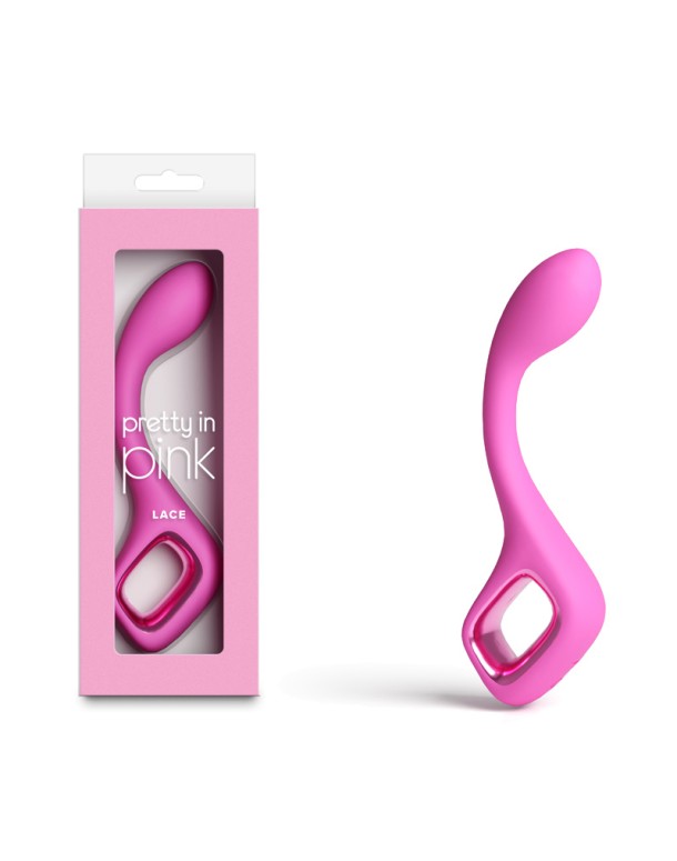Pretty in Pink Lace - Pink - Pink 18.7 cm USB Rechargeable Vibrator