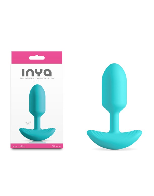 INYA Pulse - Teal - Teal 11 cm USB Rechargeable Vibrating Butt Plug