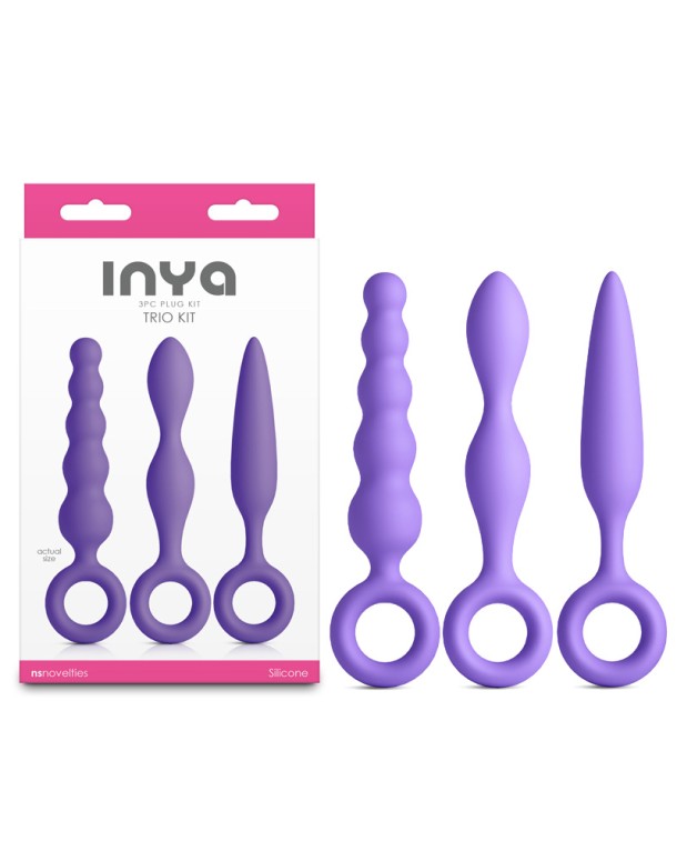 INYA Trio Kit - Purple - Purple Anal Plugs - Set of 3 INYA Trio Kit - Purple - Purple Anal Plugs - Set of 3