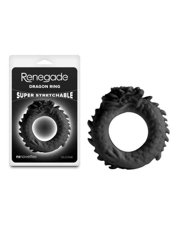 Renegade Dragon Ring - Black - Black Cock Ring
