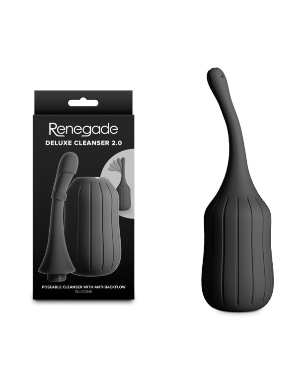 Renegade Deluxe Cleanser 2.0 - Black - Black Unisex Douche Renegade Deluxe Cleanser 2.0 - Black - Black Unisex Douche