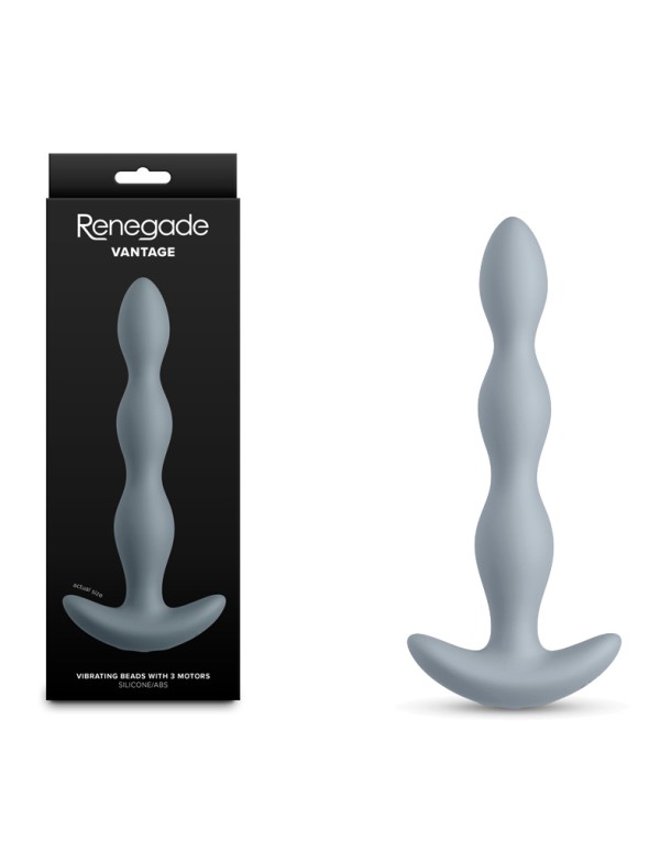 Renegade Vantage - Grey - Grey 20.6 cm USB Rechargeable Vibrating Anal Beads Renegade Vantage - Grey - Grey 20.6 cm USB Rechargeable Vibrating Anal Beads