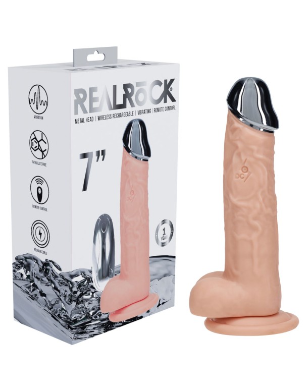 REALROCK Metal Head 7'' Rechargeable Flesh
