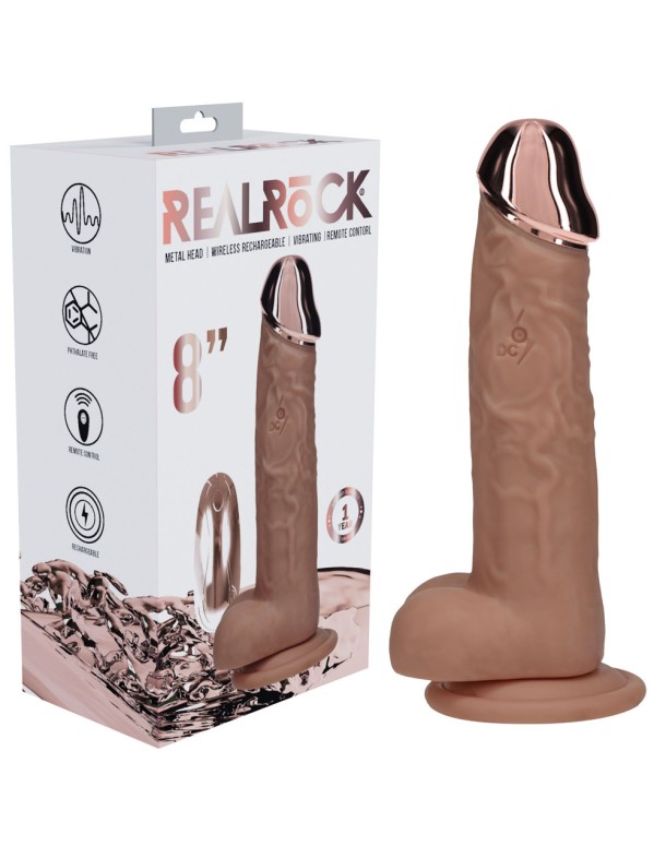 REALROCK Metal Head 8'' Rechargeable Tan REALROCK Metal Head 8'' Rechargeable Tan