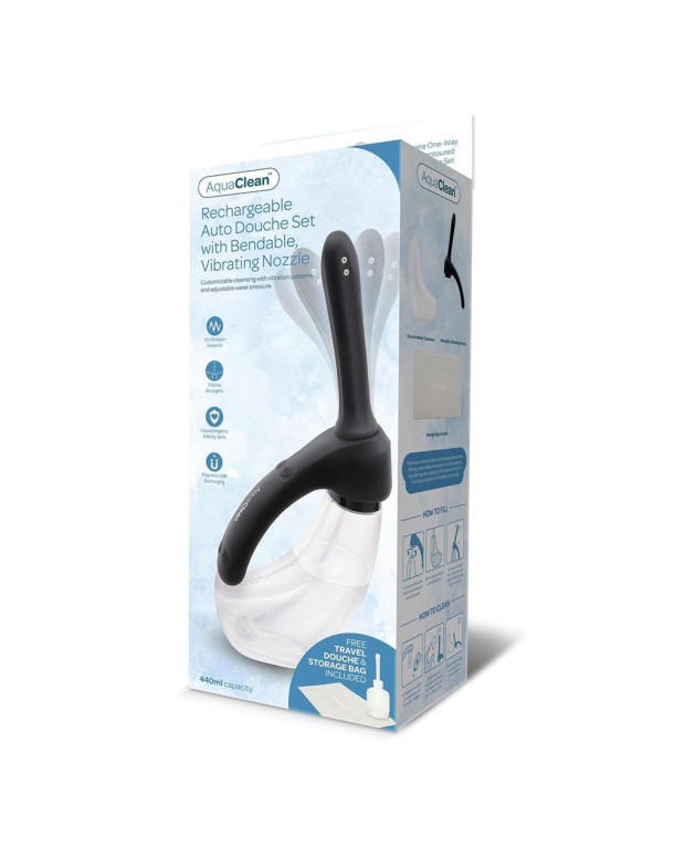 AquaClean Rechargeable Auto Douche Set with Bendable Vibrating Nozzle
