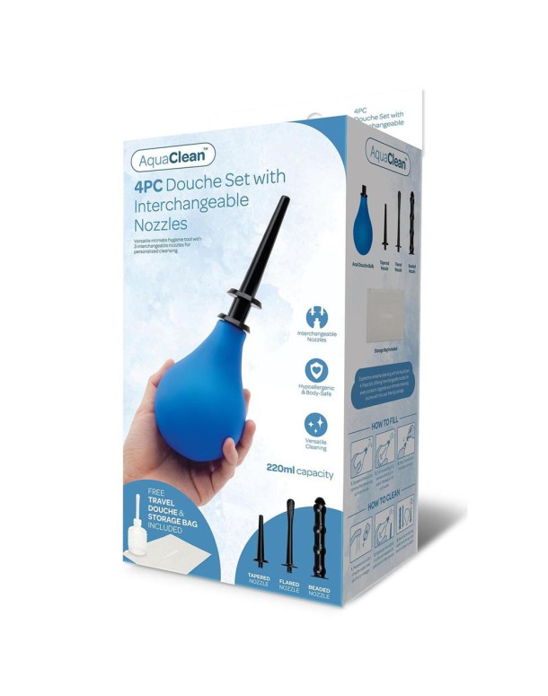 AquaClean 4 Piece Douche Set with Interchangeable Nozzles
