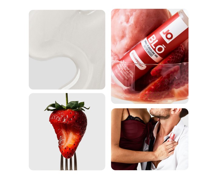 JO Blo Strawberry - Strawberry Flavoured Oral Pleasure Gel - 30 ml Bottle JO Blo Strawberry - Strawberry Flavoured Oral Pleasure Gel - 30 ml Bottle