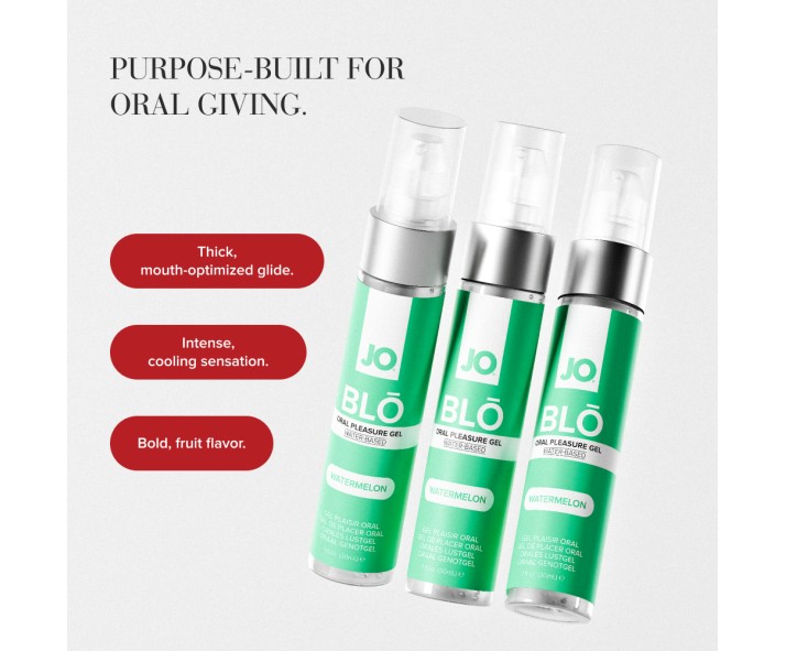 JO Blo Watermelon - Watermelon Flavoured Oral Pleasure Gel - 30 ml Bottle JO Blo Watermelon - Watermelon Flavoured Oral Pleasure Gel - 30 ml Bottle
