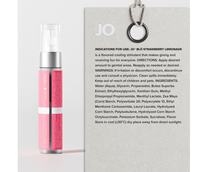 JO Blo Strawberry Lemonade - Strawberry Lemonade Flavoured Oral Pleasure Gel - 30 ml Bottle JO Blo Strawberry Lemonade - Strawberry Lemonade Flavoured Oral Pleasure Gel - 30 ml Bottle