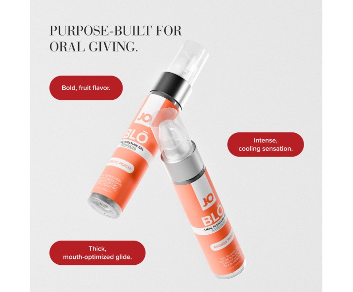 JO Blo Mango Peach - Mango Peach Flavoured Oral Pleasure Gel - 30 ml Bottle JO Blo Mango Peach - Mango Peach Flavoured Oral Pleasure Gel - 30 ml Bottle