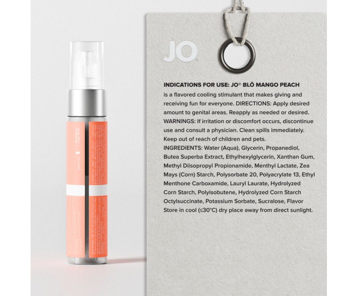JO Blo Mango Peach - Mango Peach Flavoured Oral Pleasure Gel - 30 ml Bottle JO Blo Mango Peach - Mango Peach Flavoured Oral Pleasure Gel - 30 ml Bottle