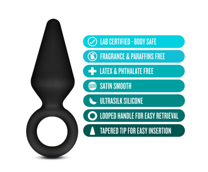 Anal Adventures Platinum Loop Plug - Small Anal Adventures Platinum Loop Plug - Small