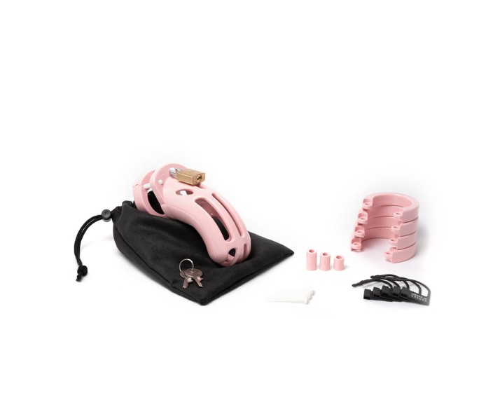 The Curve Chastity Cock Cage Kit - Pink The Curve Chastity Cock Cage Kit - Pink