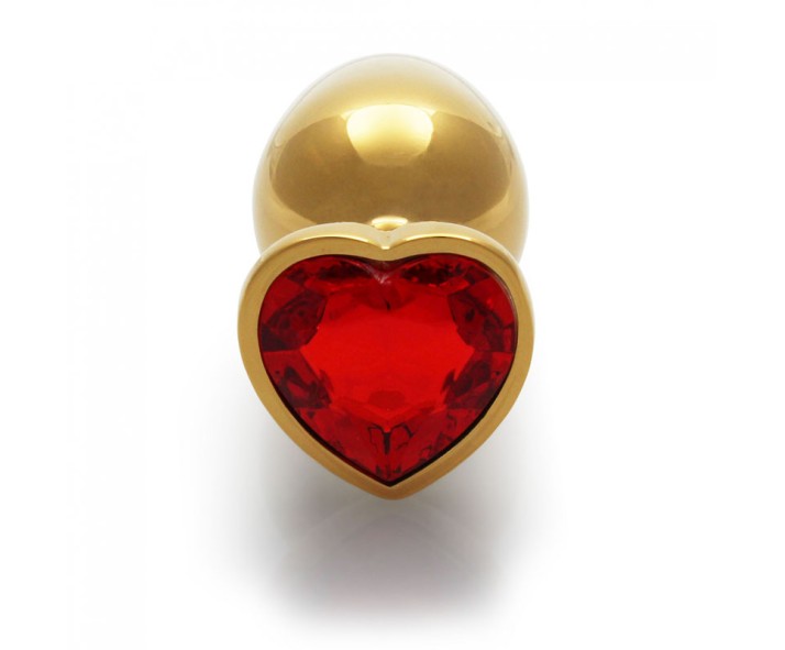OUCH! Heart Gem Gold Butt Plug - Large OUCH! Heart Gem Gold Butt Plug - Large