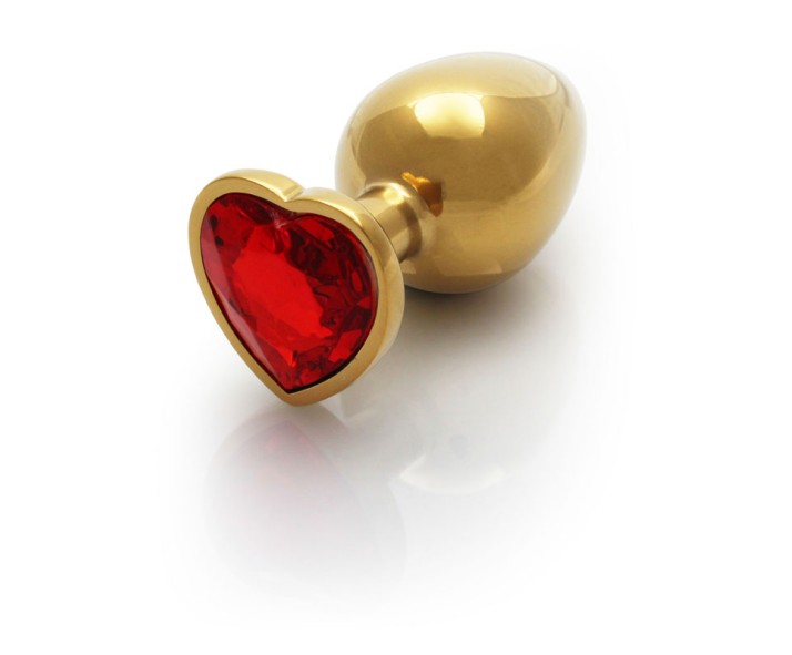 OUCH! Heart Gem Gold Butt Plug - Large OUCH! Heart Gem Gold Butt Plug - Large