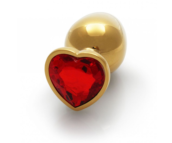 OUCH! Heart Gem Gold Butt Plug - Large OUCH! Heart Gem Gold Butt Plug - Large