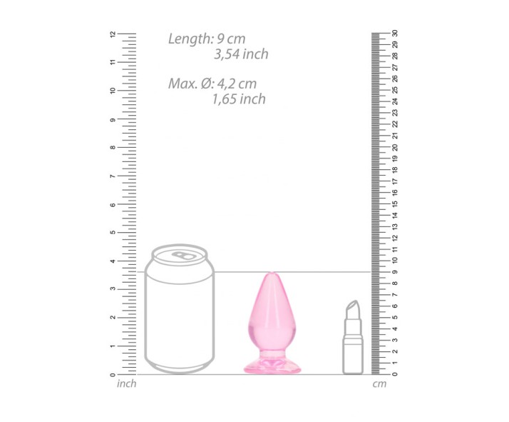 REALROCK 9 cm Anal Plug - Pink REALROCK 9 cm Anal Plug - Pink