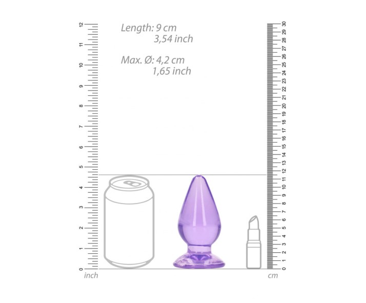 REALROCK 11.5 cm Anal Plug - Purple REALROCK 11.5 cm Anal Plug - Purple