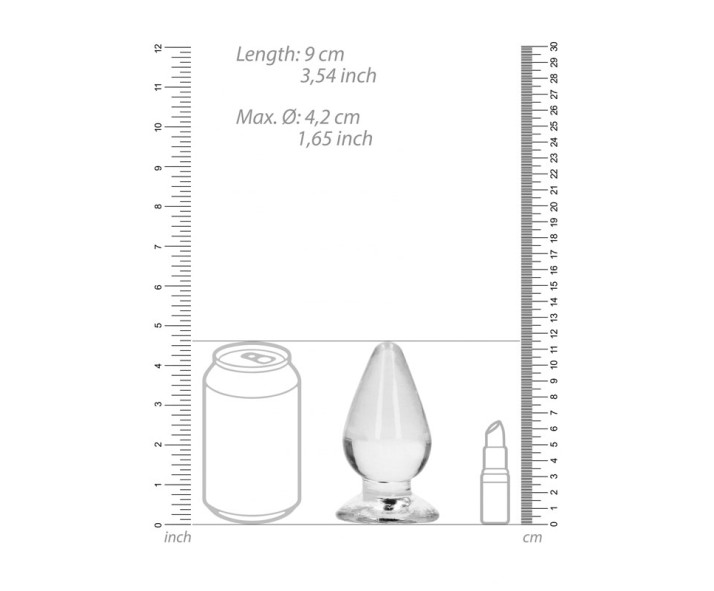 REALROCK 11.5 cm Anal Plug - Clear REALROCK 11.5 cm Anal Plug - Clear