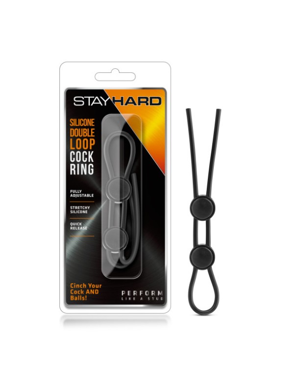 Stay Hard Silicone Double Loop Cock Ring