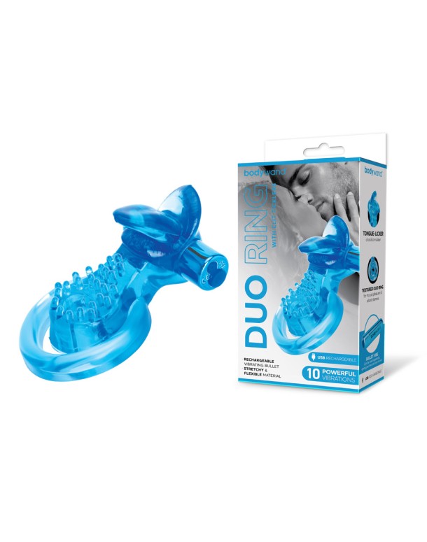 Bodywand Rechargeable Duo Ring with Clit Tickler