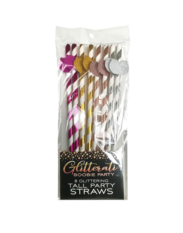 Glitterati - Boobie Tall Party Straws Glitterati - Boobie Tall Party Straws