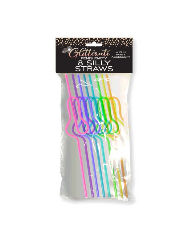 Glitterati Penis Silly Straws