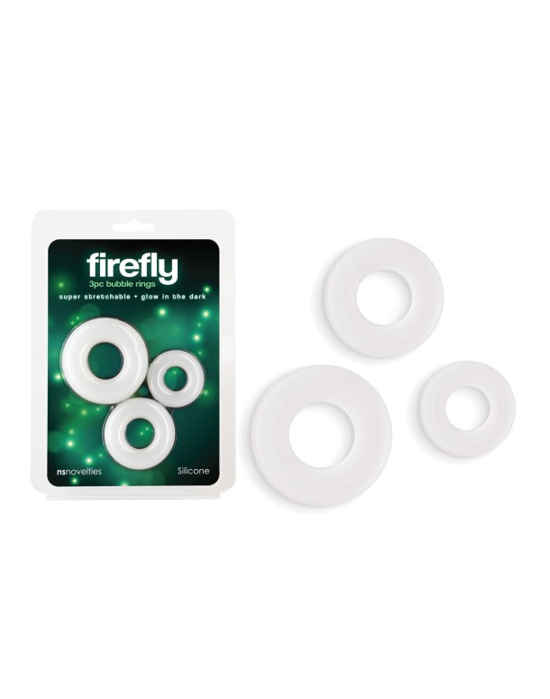 Firefly - 3pc Bubble Rings - White