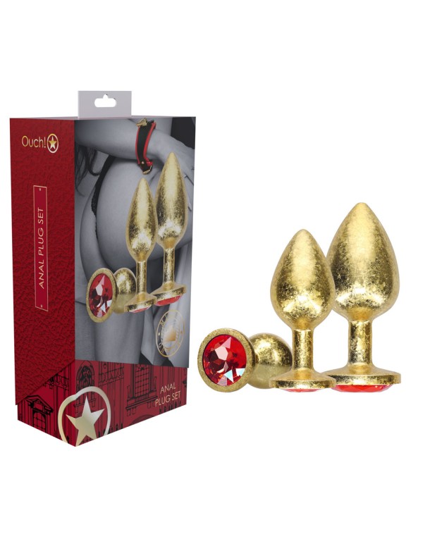 OUCH! Milan Collection - Metal Anal Plug Set - Gold