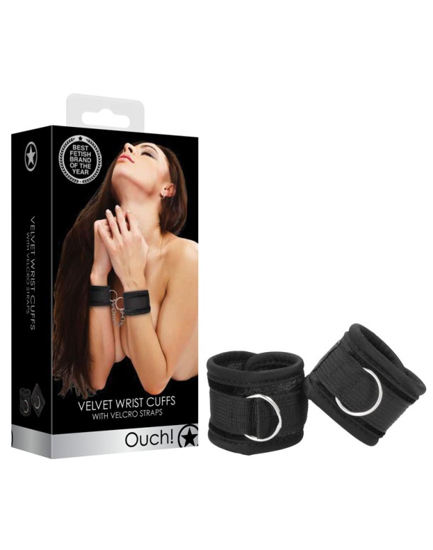 OUCH! Velvet & Velcro Adjustable Handcuffs OUCH! Velvet & Velcro Adjustable Handcuffs