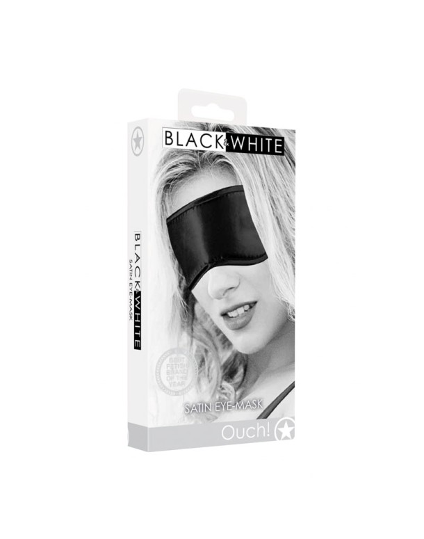 OUCH! Black & White Satin Eye-Mask