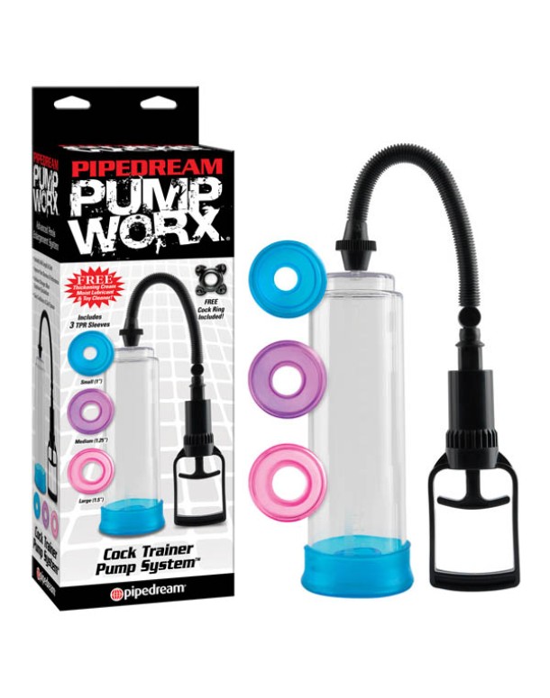 PUMP WORX Clear Penis Pump with 3 Sleeves
