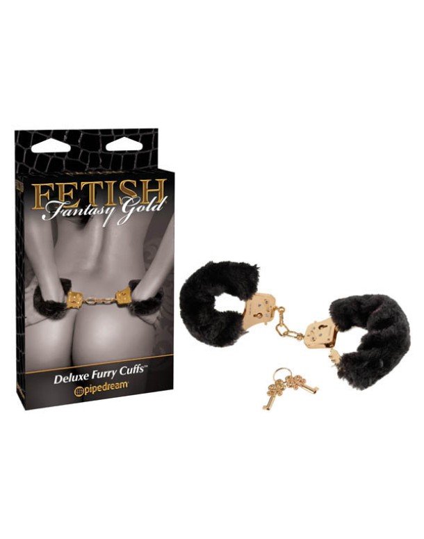 FETISH FANTASY GOLD DELUXE FURRY CUFFS