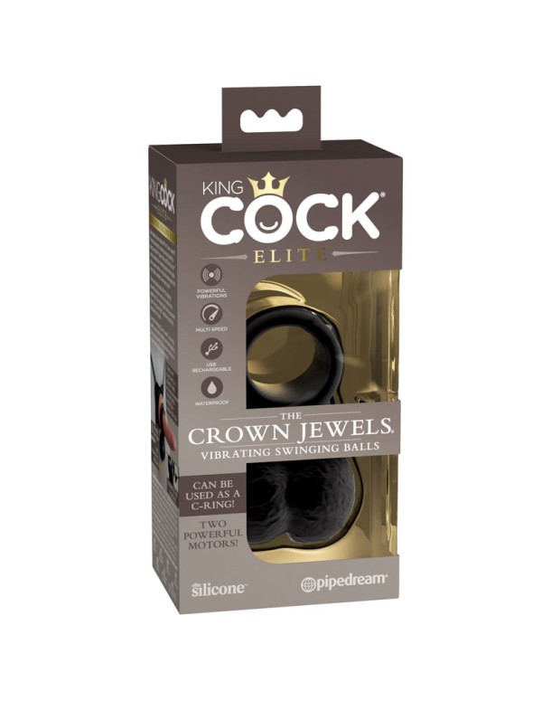 King Cock Elite The Crown Jewels Vibrating Silicone Balls