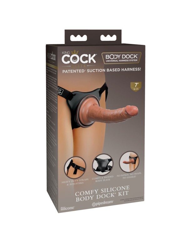 King Cock Elite Comfy Silicone Body Dock Kit