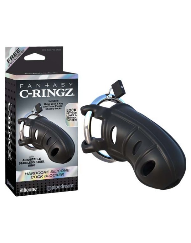 FANTASY C-RINGZ HARDCORE SILICONE COCK BLOCKER