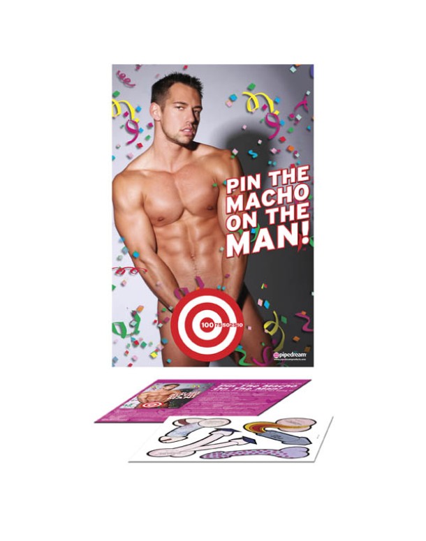 BACHELORETTE PARTY FAVORS PIN THE MACHO ON THE MAN