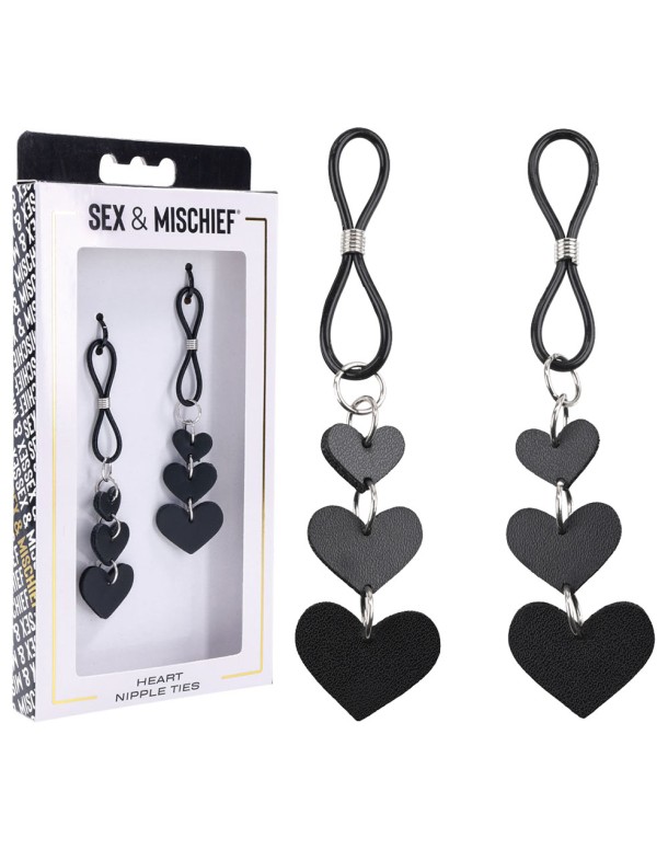 Sex & Mischief Heart Nipple Ties