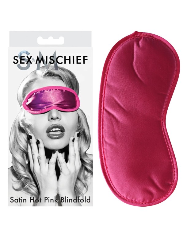 Sex & Mischief Satin Blindfold Hot Pink