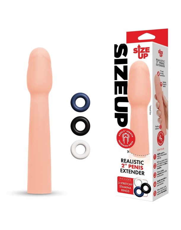 Size Up Realistic 2 Inch Penis Extender